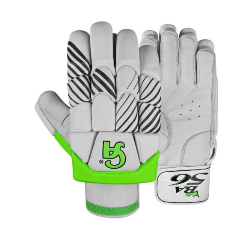 CA BA 56 Cricket Gloves White and Green