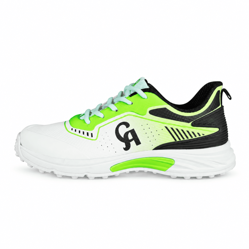 CA Cricket Shoes – Black & Lime Green