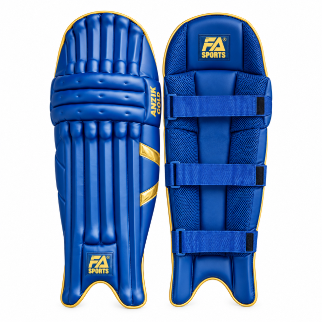 FA Sports Anzik Gold Batting Pads – Blue
