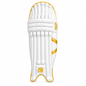 FA Sports Anzik Gold Batting Pads – White
